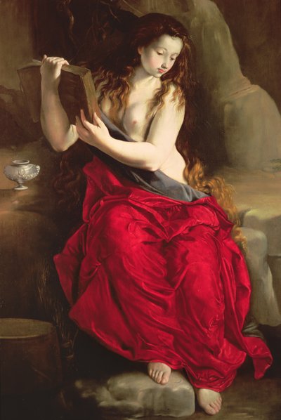 The Penitent Magdalen by Spanish School